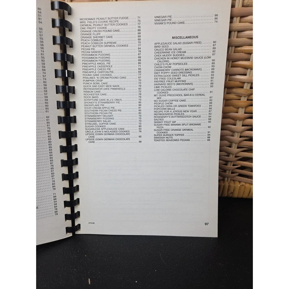 Mt. Olive Lutheran Church Newton NC Cookbook 1995 North Carolina